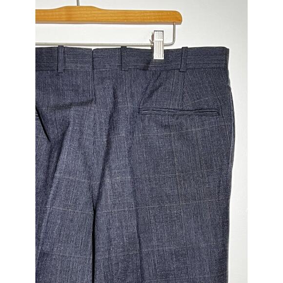 VTG Brooks Brothers 43 R W 38 2 Pc Navy Blue Glen Plaid Wool Suit Jacket Pant - Picture 10 of 11
